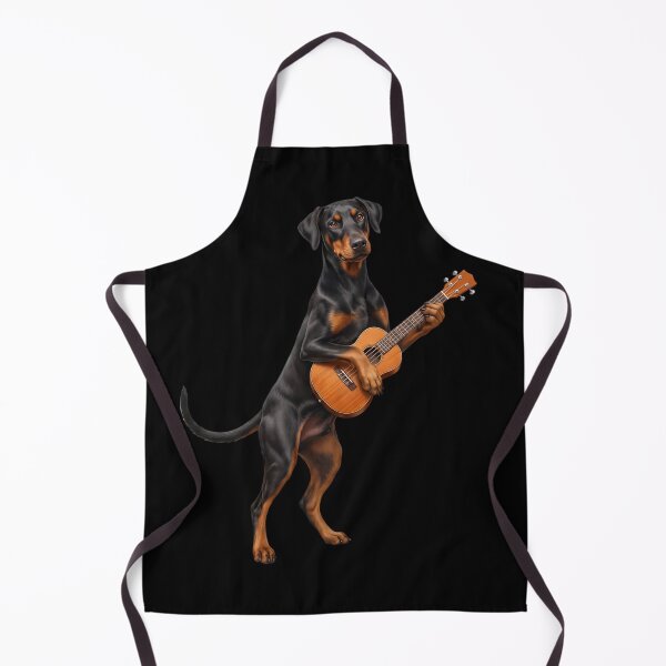 Item preview, Doberman Pinscher Playing Ukulele Player Ukulelist Dog Lover designed and sold by DoodleTortle.