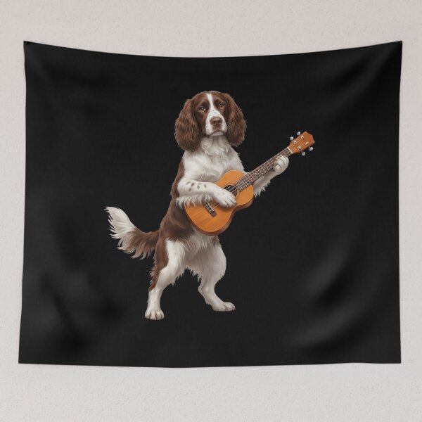 Item preview, English Springer Spaniel Playing Ukulele Player Ukulelist Dog Lover designed and sold by DoodleTortle.