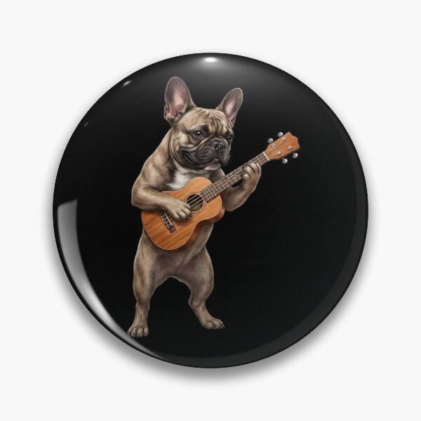 Item preview, French Bulldog Playing Ukulele Player Ukulelist Dog Lover designed and sold by DoodleTortle.