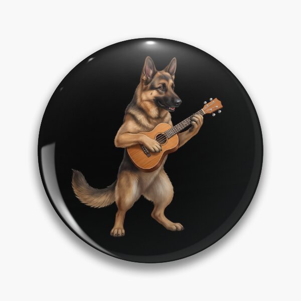 Item preview, German Shepherd Playing Ukulele Player Ukulelist Dog Lover designed and sold by DoodleTortle.