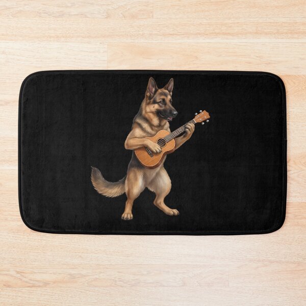 Item preview, German Shepherd Playing Ukulele Player Ukulelist Dog Lover designed and sold by DoodleTortle.