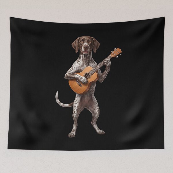Item preview, German Shorthaired Pointer Playing Ukulele Player Ukulelist Dog Lover designed and sold by DoodleTortle.