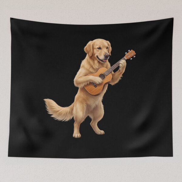 Item preview, Golden Retriever Playing Ukulele Player Ukulelist Dog Lover designed and sold by DoodleTortle.