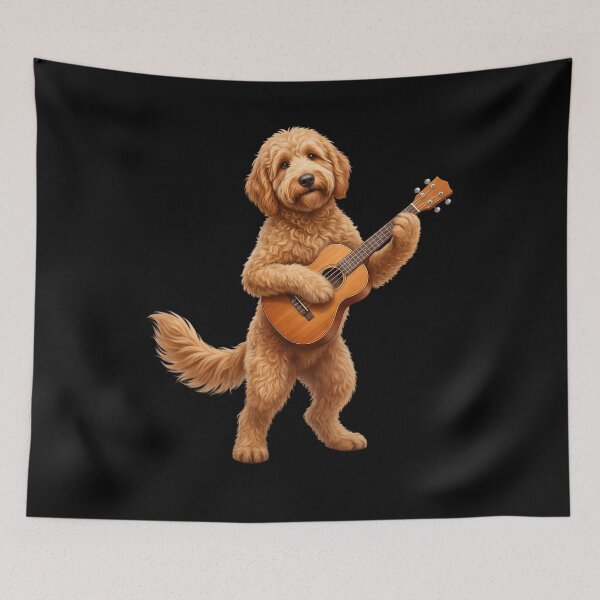 Item preview, Goldendoodle Playing Ukulele Player Ukulelist Dog Lover designed and sold by DoodleTortle.