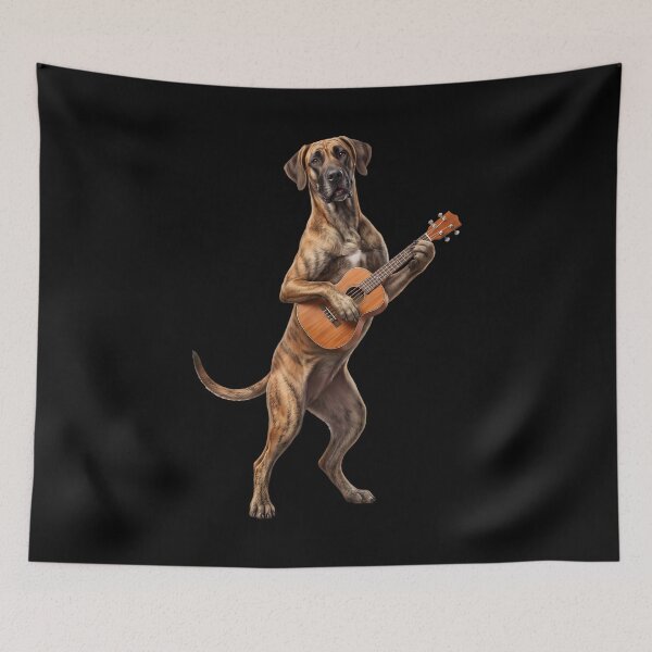 Item preview, Great Dane Playing Ukulele Player Ukulelist Dog Lover designed and sold by DoodleTortle.