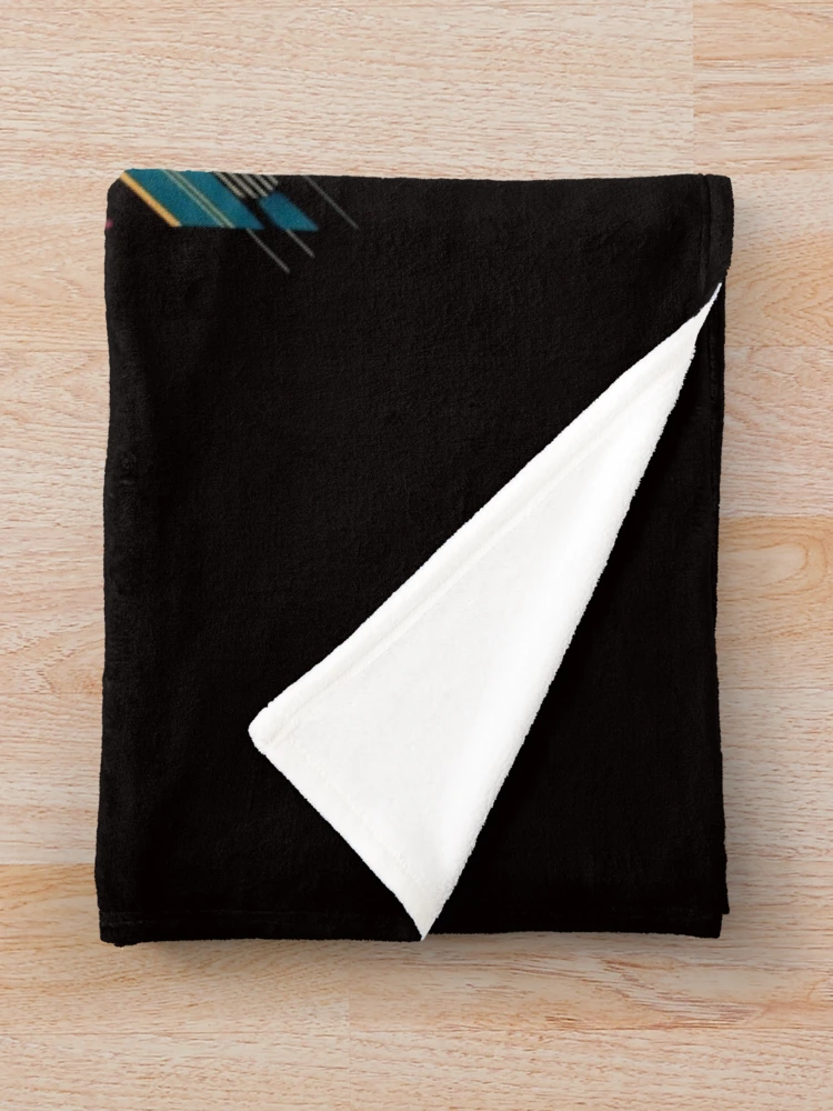 Thumbnail 3 of 6, Throw Blanket, Cyberpunk Geometric Abstract designed and sold by RizziesDesign.