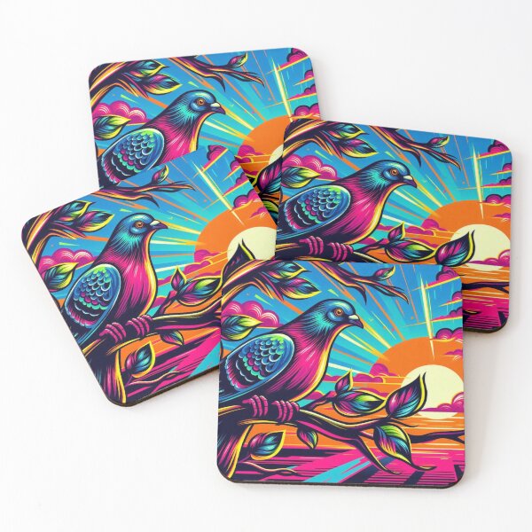 Item preview, Neon dove – Vibrant Sunset Design designed and sold by Dogandesighn.
