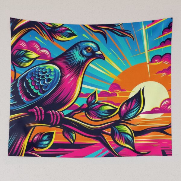 Item preview, Neon dove – Vibrant Sunset Design designed and sold by Dogandesighn.