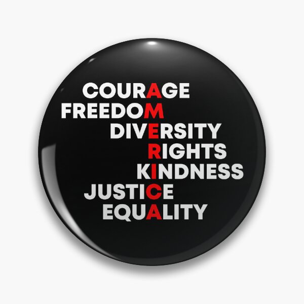 Item preview, Courage, Freedom, Diversity, Rights, Kindness, Justice, Equality - Patriotic American Values designed and sold by PixVib.