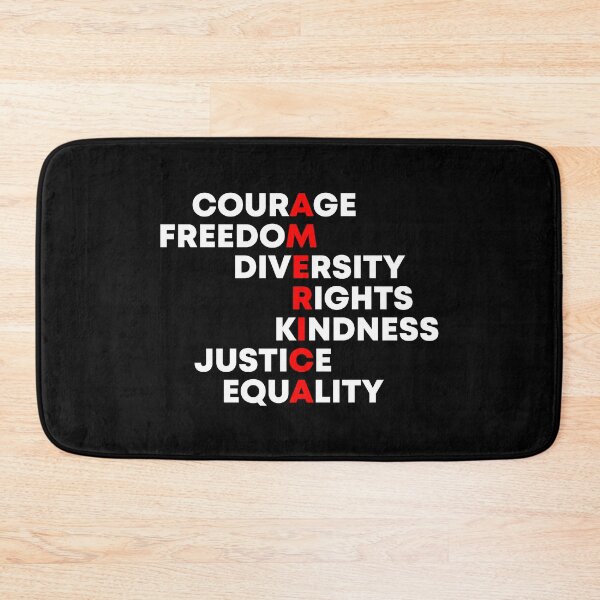 Item preview, Courage, Freedom, Diversity, Rights, Kindness, Justice, Equality - Patriotic American Values designed and sold by PixVib.