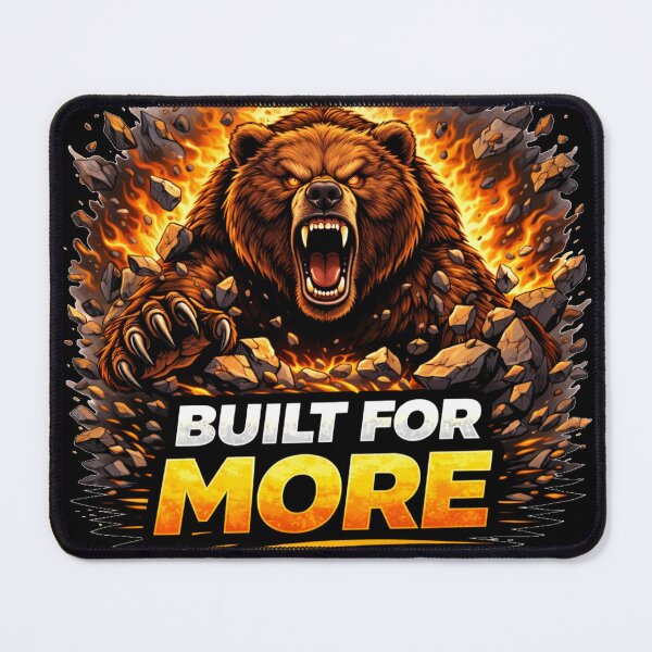 Item preview, Built For More – Strength Motivation Powerful Bear Illustration designed and sold by the-dovlat.