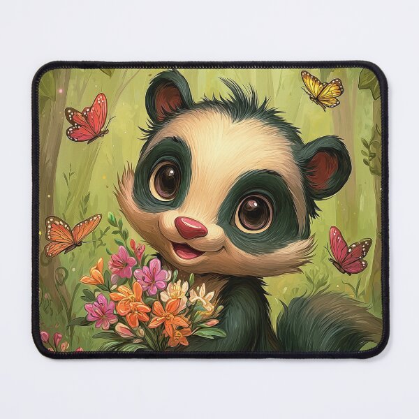 Item preview, Kawaii Skunk Holding Flowers designed and sold by PetsArt.