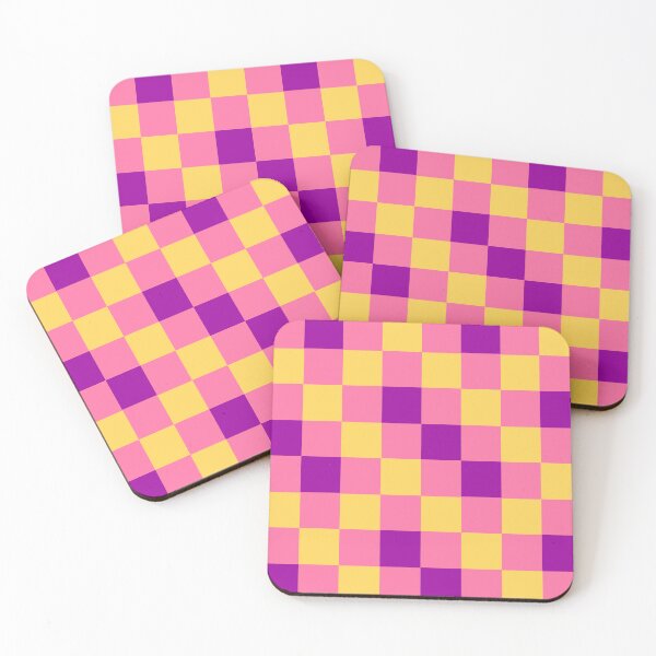 Item preview, Pink Purple Yellow Checkered Pattern Design  designed and sold by PatternTitan.
