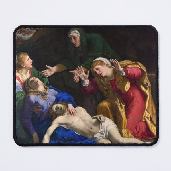 Item preview, Dead Christ Mourned Annibale Carracci Baroque Religious Painting designed and sold by TheSoulOfArt.