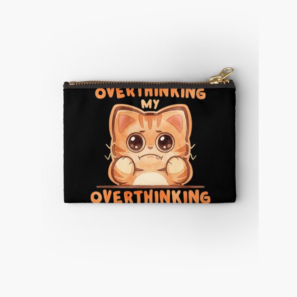 Item preview, Funny Overthinking Cat - Cute Anxiety Tabby Cat Sarcastic Quote designed and sold by haitrieuic96.