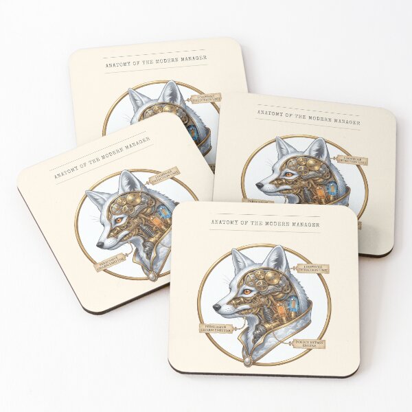 Item preview, Funny Manager Gift - Fox Anatomy Steampunk Office Decor designed and sold by Top-Tier Thinking .