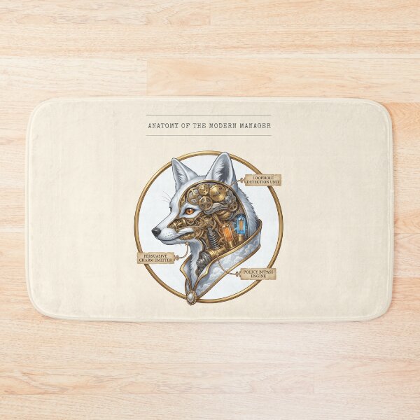 Item preview, Funny Manager Gift - Fox Anatomy Steampunk Office Decor designed and sold by Top-Tier Thinking .
