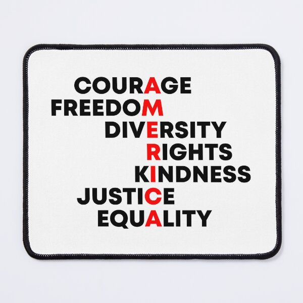Item preview, Courage, Freedom, Diversity, Rights, Kindness, Justice, Equality - Anti Fascism designed and sold by PixVib.