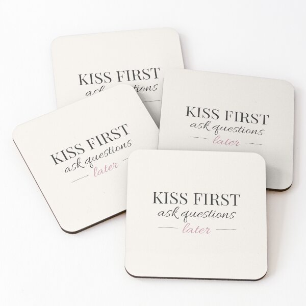 Item preview, Kiss First Ask Questions Later - Booktok x Romance Reader Aesthetic designed and sold by Inkbound Co.