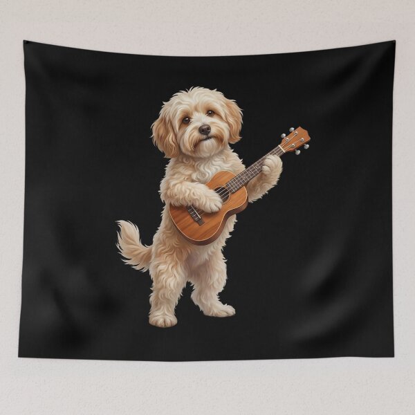Item preview, Havanese Playing Ukulele Player Ukulelist Dog Lover designed and sold by DoodleTortle.