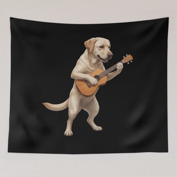 Item preview, Labrador Retriever Playing Ukulele Player Ukulelist Dog Lover designed and sold by DoodleTortle.