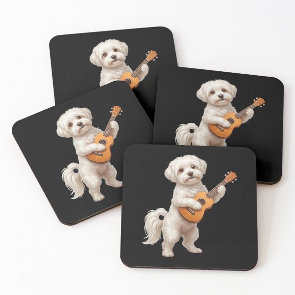 Item preview, Maltese Playing Ukulele Player Ukulelist Dog Lover designed and sold by DoodleTortle.