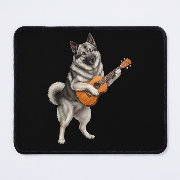 Item preview, Norwegian Elkhound Playing Ukulele Player Ukulelist Dog Lover designed and sold by DoodleTortle.