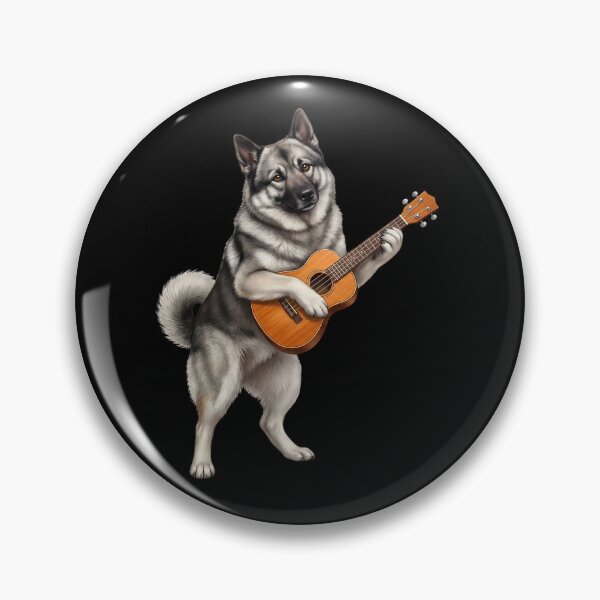Item preview, Norwegian Elkhound Playing Ukulele Player Ukulelist Dog Lover designed and sold by DoodleTortle.
