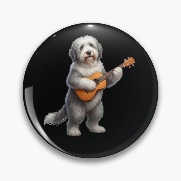 Item preview, Old English Sheepdog Playing Ukulele Player Ukulelist Dog Lover designed and sold by DoodleTortle.