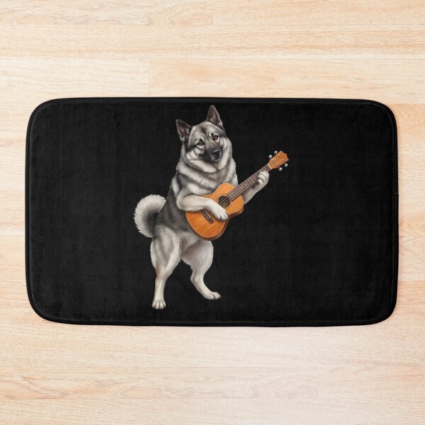 Item preview, Norwegian Elkhound Playing Ukulele Player Ukulelist Dog Lover designed and sold by DoodleTortle.