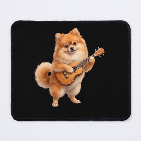 Item preview, Pomeranian Playing Ukulele Player Ukulelist Dog Lover designed and sold by DoodleTortle.