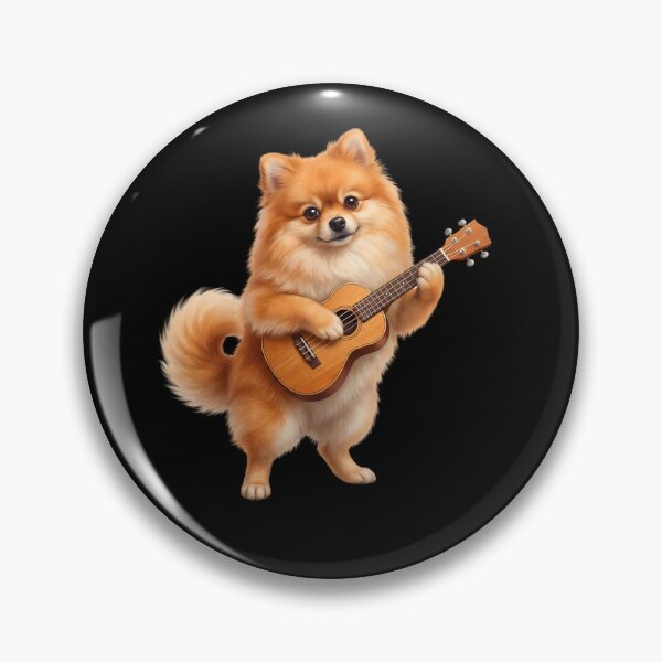 Item preview, Pomeranian Playing Ukulele Player Ukulelist Dog Lover designed and sold by DoodleTortle.