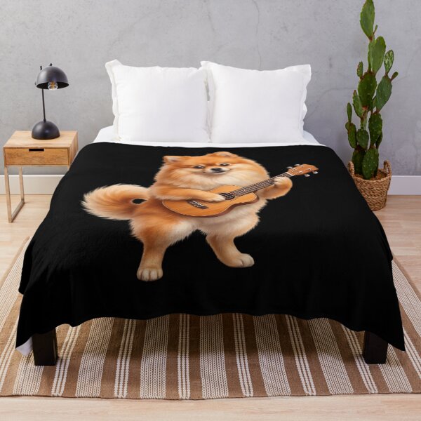 Item preview, Pomeranian Playing Ukulele Player Ukulelist Dog Lover designed and sold by DoodleTortle.