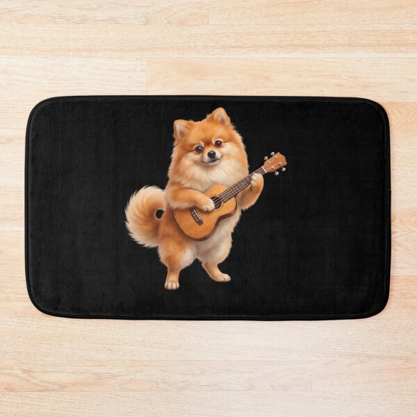 Item preview, Pomeranian Playing Ukulele Player Ukulelist Dog Lover designed and sold by DoodleTortle.