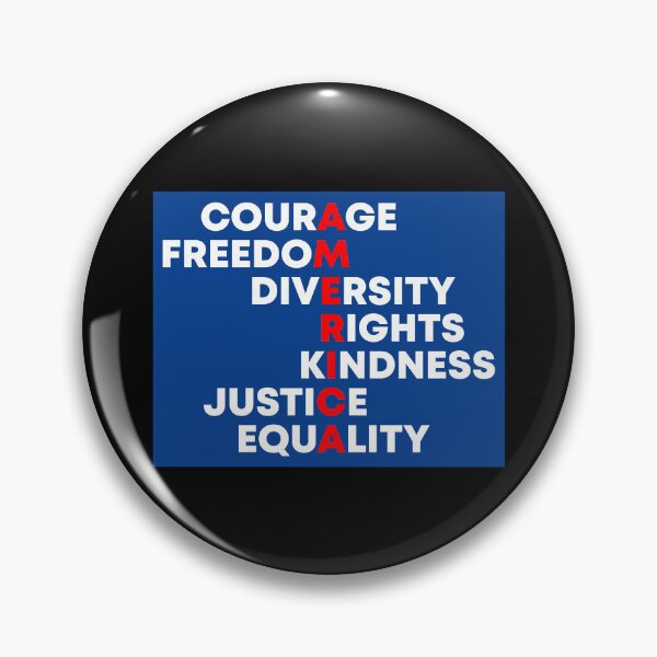 Item preview, Courage, Freedom, Diversity, Rights, Kindness, Justice, Equality - Anti Fascism designed and sold by PixVib.