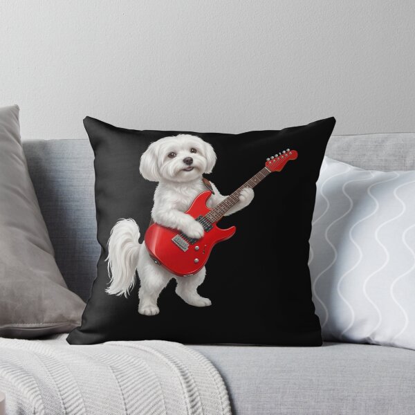 Item preview, Maltese Playing Electric Guitar Player Guitarist Dog Lover designed and sold by TerryConnells.