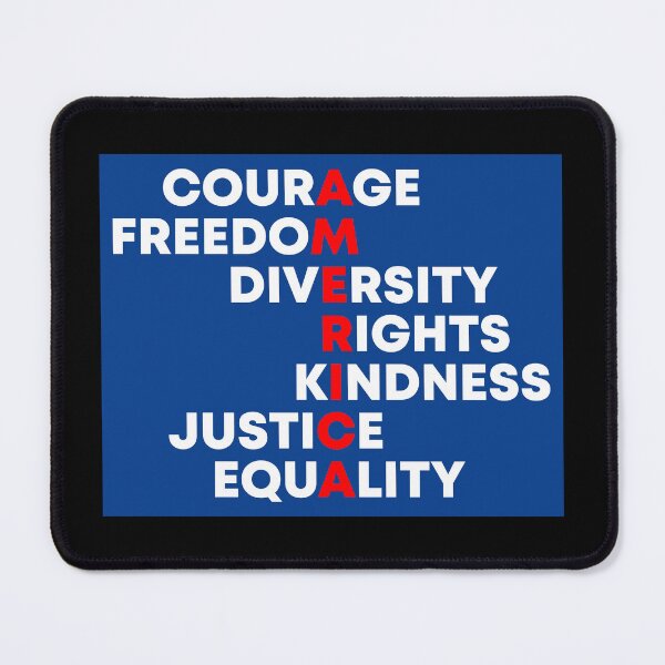 Item preview, Courage, Freedom, Diversity, Rights, Kindness, Justice, Equality - Anti Fascism designed and sold by PixVib.