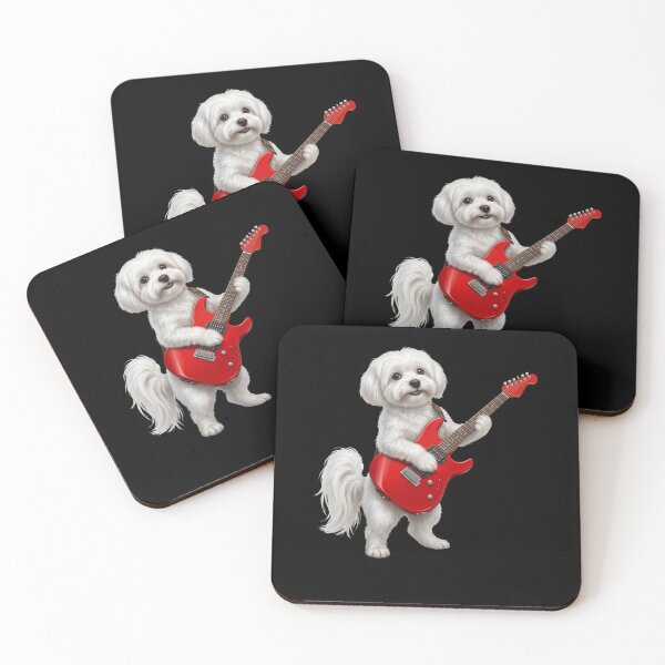 Item preview, Maltese Playing Electric Guitar Player Guitarist Dog Lover designed and sold by TerryConnells.