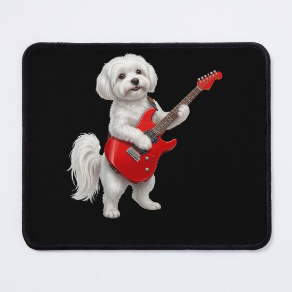 Item preview, Maltese Playing Electric Guitar Player Guitarist Dog Lover designed and sold by TerryConnells.