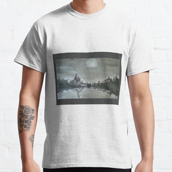 Moonlit mountain lake Classic T-Shirt