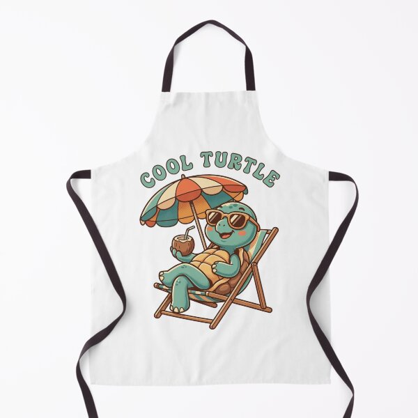 Item preview, Cool Turtle Drinking Coconut Under Beach Umbrella – Cute Summer Turtle Retro Design designed and sold by quietvisualsco.