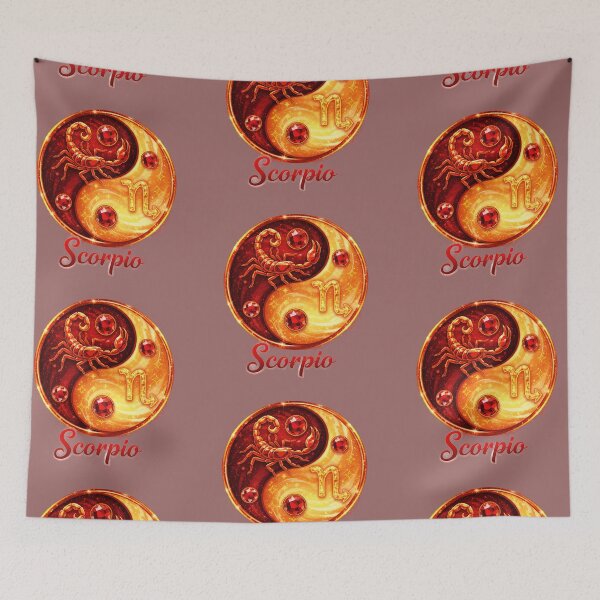 Item preview, Scorpio -Zodiac starsign, inside an yin-yang, Oct 23–Nov 21 designed and sold by FireOrchid.