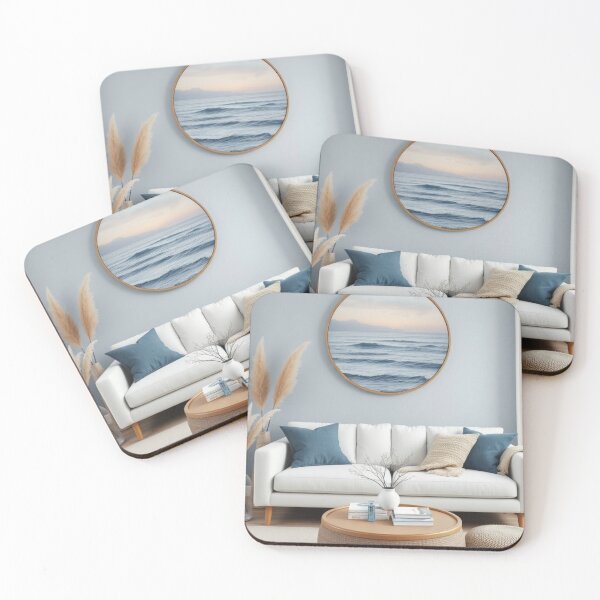 Item preview, Modern Coastal Living Room with Ocean Art designed and sold by Vida e Arte.