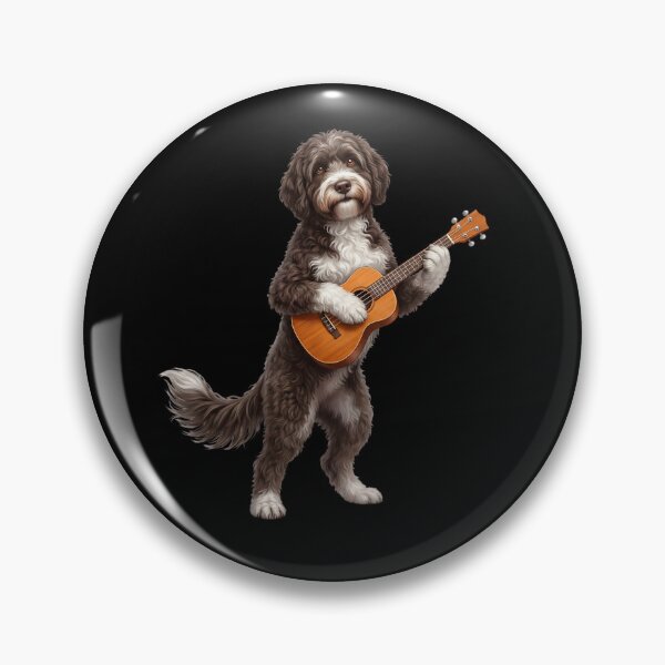 Item preview, Portuguese Water Dog Playing Ukulele Player Ukulelist Dog Lover designed and sold by DoodleTortle.