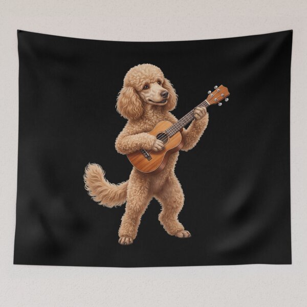 Item preview, Poodle Playing Ukulele Player Ukulelist Dog Lover designed and sold by DoodleTortle.