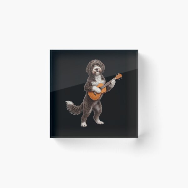 Item preview, Portuguese Water Dog Playing Ukulele Player Ukulelist Dog Lover designed and sold by DoodleTortle.