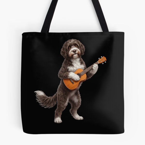 Item preview, Portuguese Water Dog Playing Ukulele Player Ukulelist Dog Lover designed and sold by DoodleTortle.