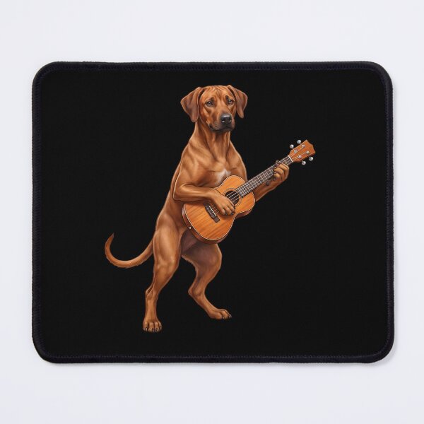 Item preview, Rhodesian Ridgeback Playing Ukulele Player Ukulelist Dog Lover designed and sold by DoodleTortle.