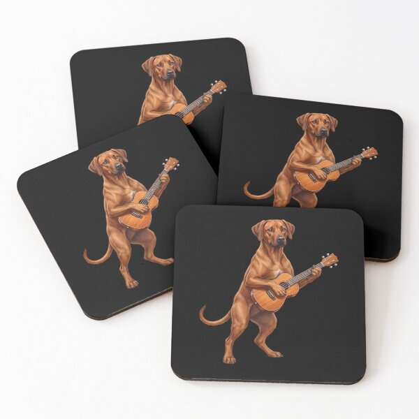 Item preview, Rhodesian Ridgeback Playing Ukulele Player Ukulelist Dog Lover designed and sold by DoodleTortle.