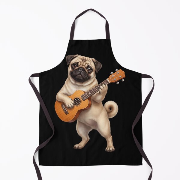 Item preview, Pug Playing Ukulele Player Ukulelist Dog Lover designed and sold by DoodleTortle.